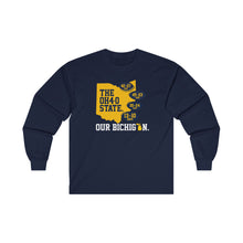 Load image into Gallery viewer, OHIO - 4-0 - Our Bichigan! Ultra Cotton Long Sleeve Tee