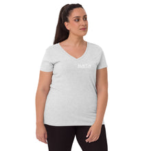 Load image into Gallery viewer, Show off your fandom! Women’s recycled v-neck t-shirt