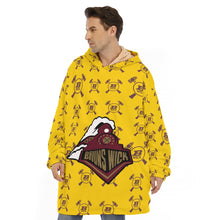 Load image into Gallery viewer, One Size - Brunswick Gold - All-Over Print Unisex Sherpa Fleece Hoodie Blanket