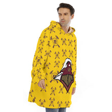 Load image into Gallery viewer, One Size - Brunswick Gold - All-Over Print Unisex Sherpa Fleece Hoodie Blanket