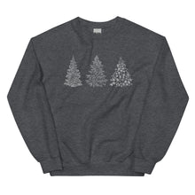 Load image into Gallery viewer, Printed Christmas Trees Unisex Sweatshirt