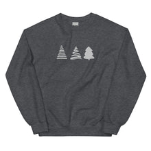 Load image into Gallery viewer, Embroidered Christmas Trees - Unisex Sweatshirt