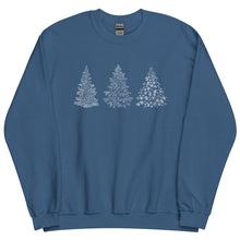 Load image into Gallery viewer, Printed Christmas Trees Unisex Sweatshirt
