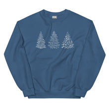 Load image into Gallery viewer, Printed Christmas Trees Unisex Sweatshirt