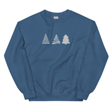 Load image into Gallery viewer, Embroidered Christmas Trees - Unisex Sweatshirt