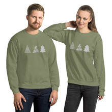 Load image into Gallery viewer, Embroidered Christmas Trees - Unisex Sweatshirt