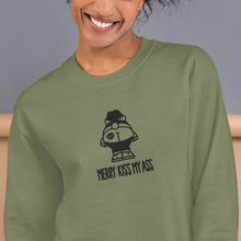 Load image into Gallery viewer, Merry Kiss My A$s Embroidered Unisex Sweatshirt