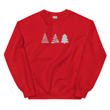 Load image into Gallery viewer, Embroidered Christmas Trees - Unisex Sweatshirt