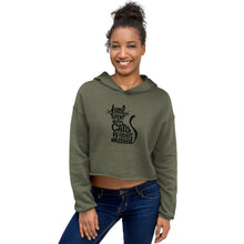 Load image into Gallery viewer, Life is Better with Cats - Crop Hoodie