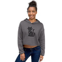 Load image into Gallery viewer, Life is Better with Cats - Crop Hoodie