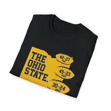 Load image into Gallery viewer, Three &gt; The. Go Blue!  Unisex Softstyle T-Shirt
