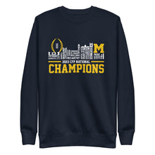Load image into Gallery viewer, Michigan CFP National Champions 2023 - Unisex Premium Sweatshirt
