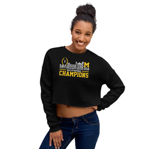 Michigan CFP National Champions 2023 - Crop Sweatshirt