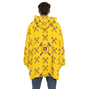 One Size - Brunswick Gold - All-Over Print Unisex Sherpa Fleece Hoodie Blanket