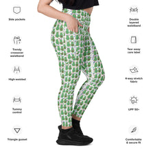 Load image into Gallery viewer, Avocado Love - Crossover leggings with pockets
