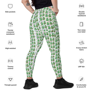 Avocado Love - Crossover leggings with pockets