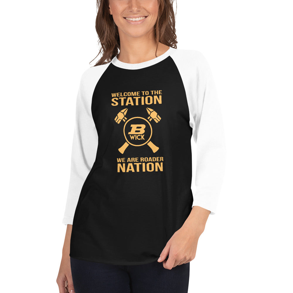 Welcome to the Station - 3/4 sleeve raglan shirt