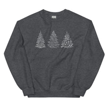 Load image into Gallery viewer, Printed Christmas Trees Unisex Sweatshirt
