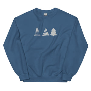 Embroidered Christmas Trees - Unisex Sweatshirt