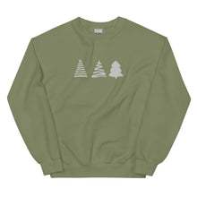 Load image into Gallery viewer, Embroidered Christmas Trees - Unisex Sweatshirt
