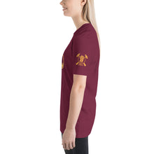 Load image into Gallery viewer, Brunswick Cheer Mom - printed sleeve Unisex t-shirt
