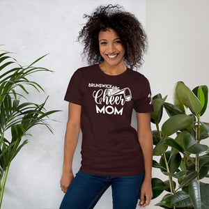 Brunswick Cheer Mom - printed sleeve - Unisex t-shirt