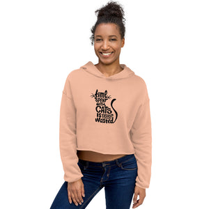 Life is Better with Cats - Crop Hoodie